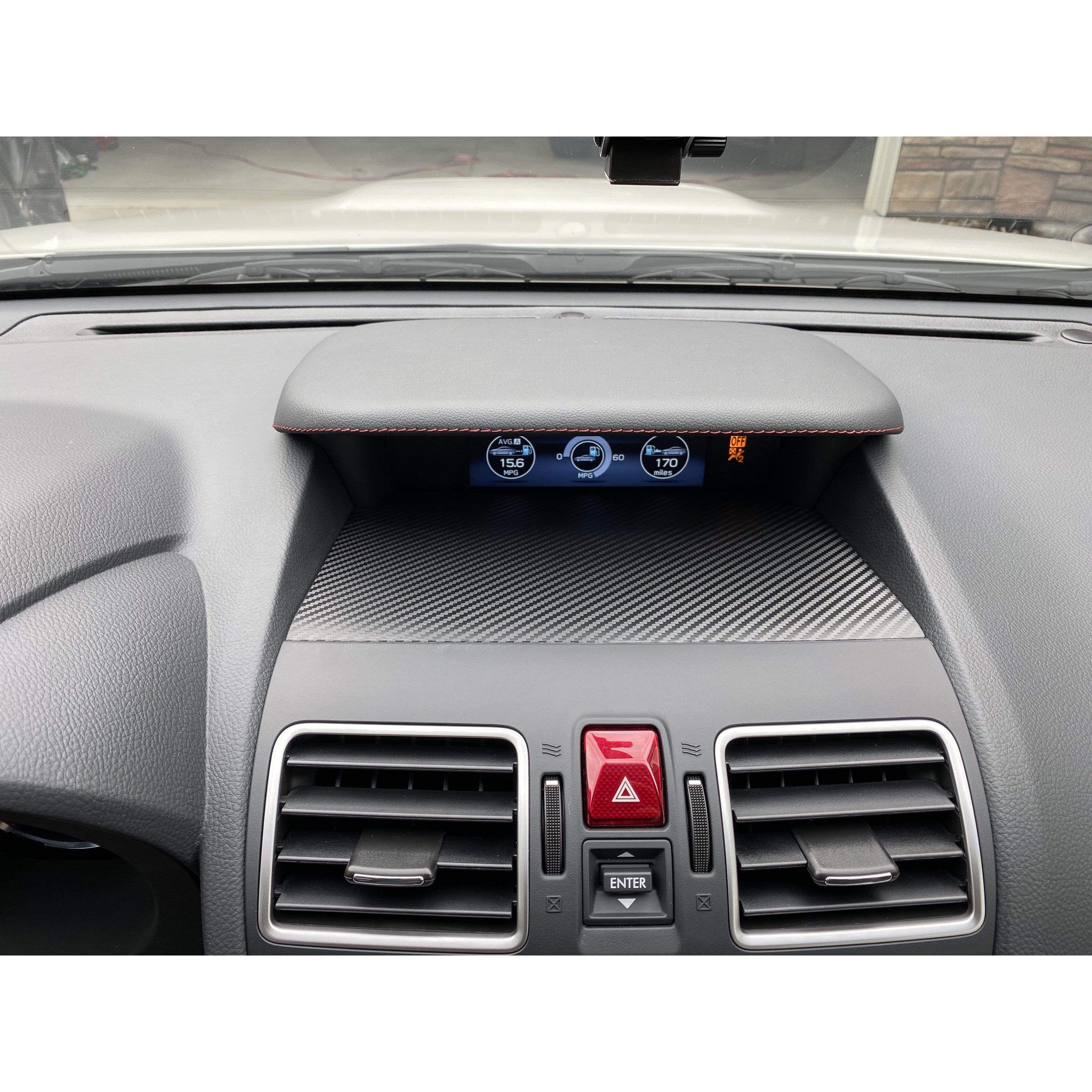 Sticker Fab 3D Carbon Center Instrument Panel Dash Trim Subaru WRX / STI 2015-2021