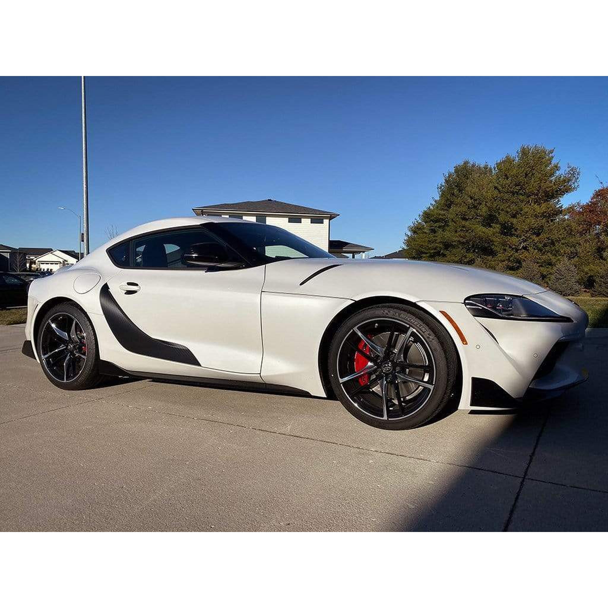 Sticker Fab 3D Carbon Door Trim Overlay / Garnish / Protector Toyota Supra 2020+