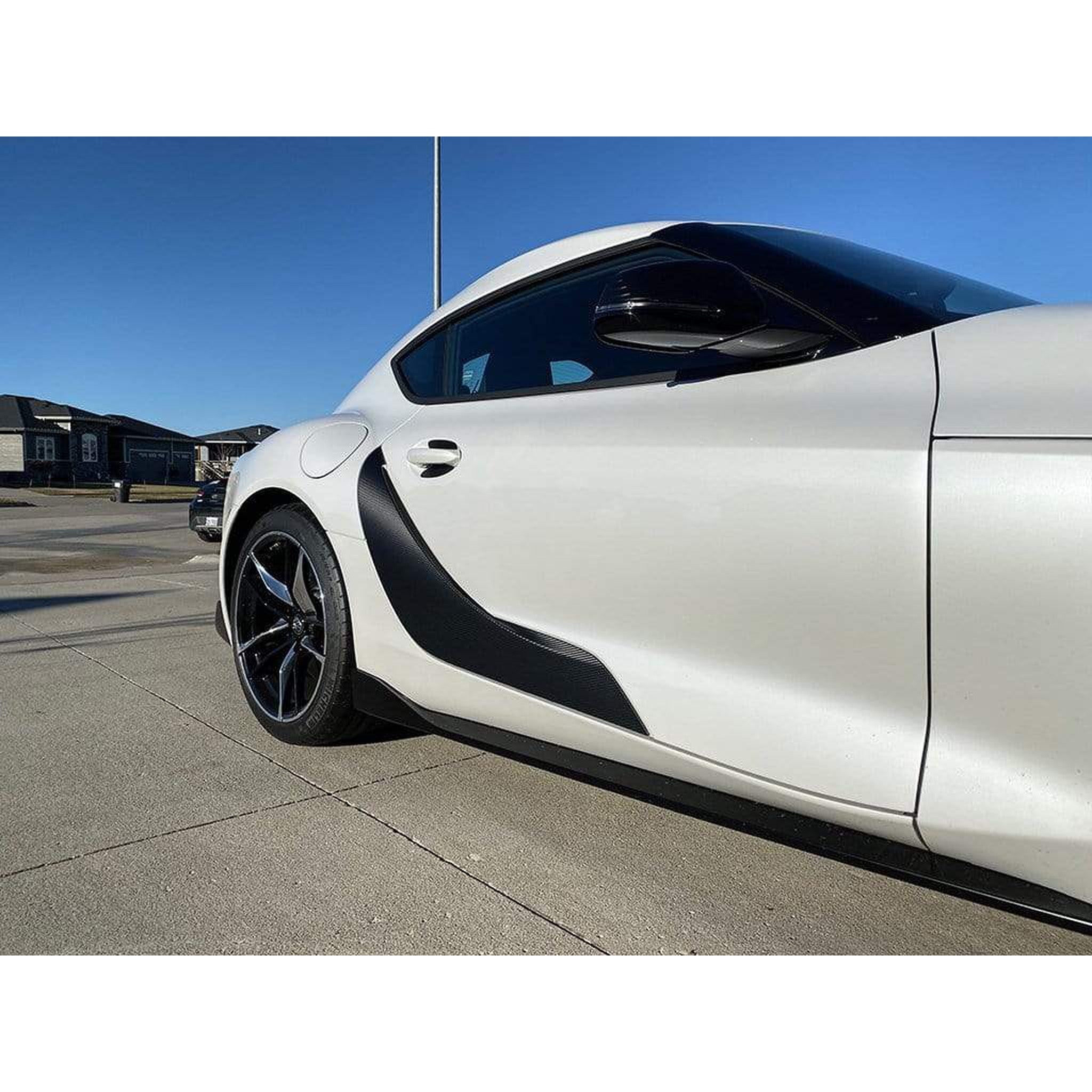 Sticker Fab 3D Carbon Door Trim Overlay / Garnish / Protector Toyota Supra 2020+