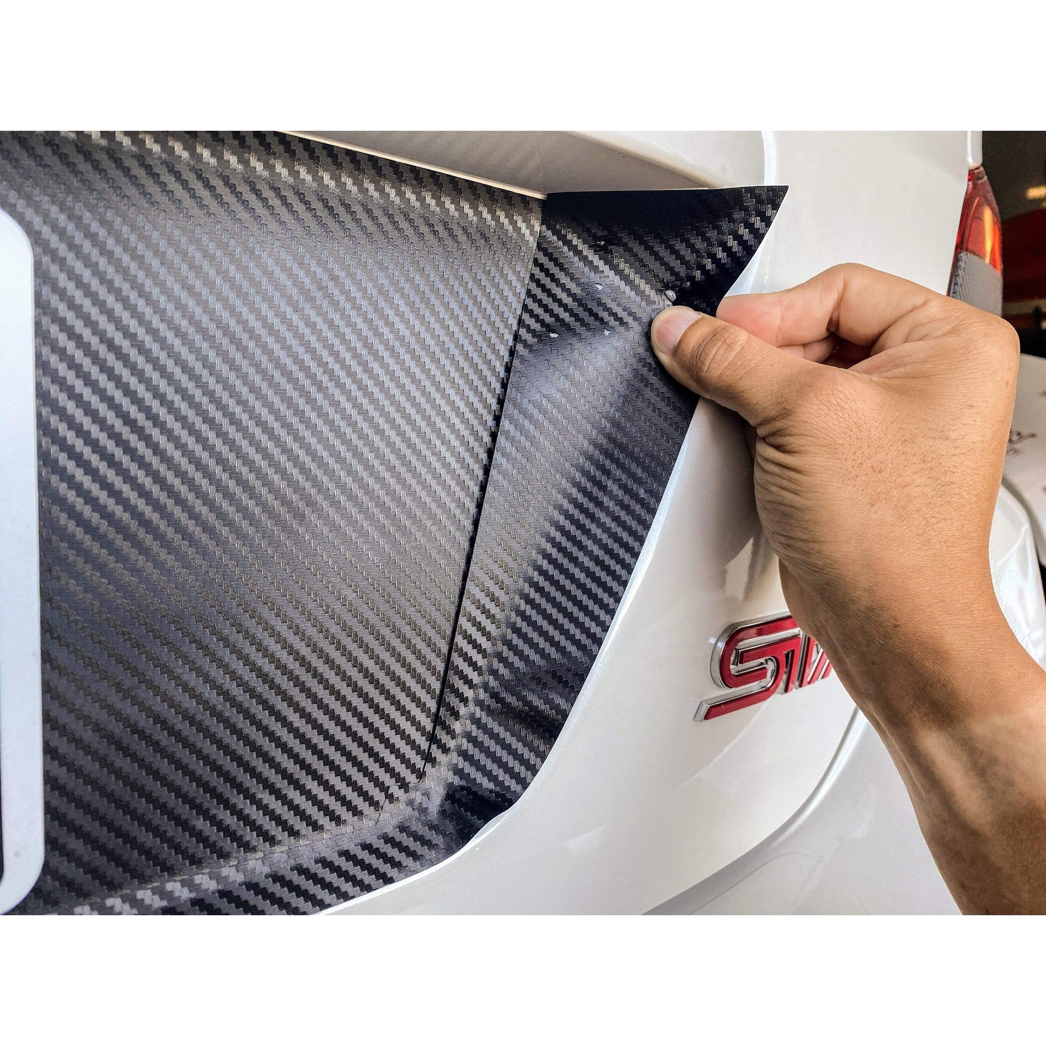 Sticker Fab 3D Carbon License Plate Panel Overlays - 2015-2021 Subaru WRX / STI