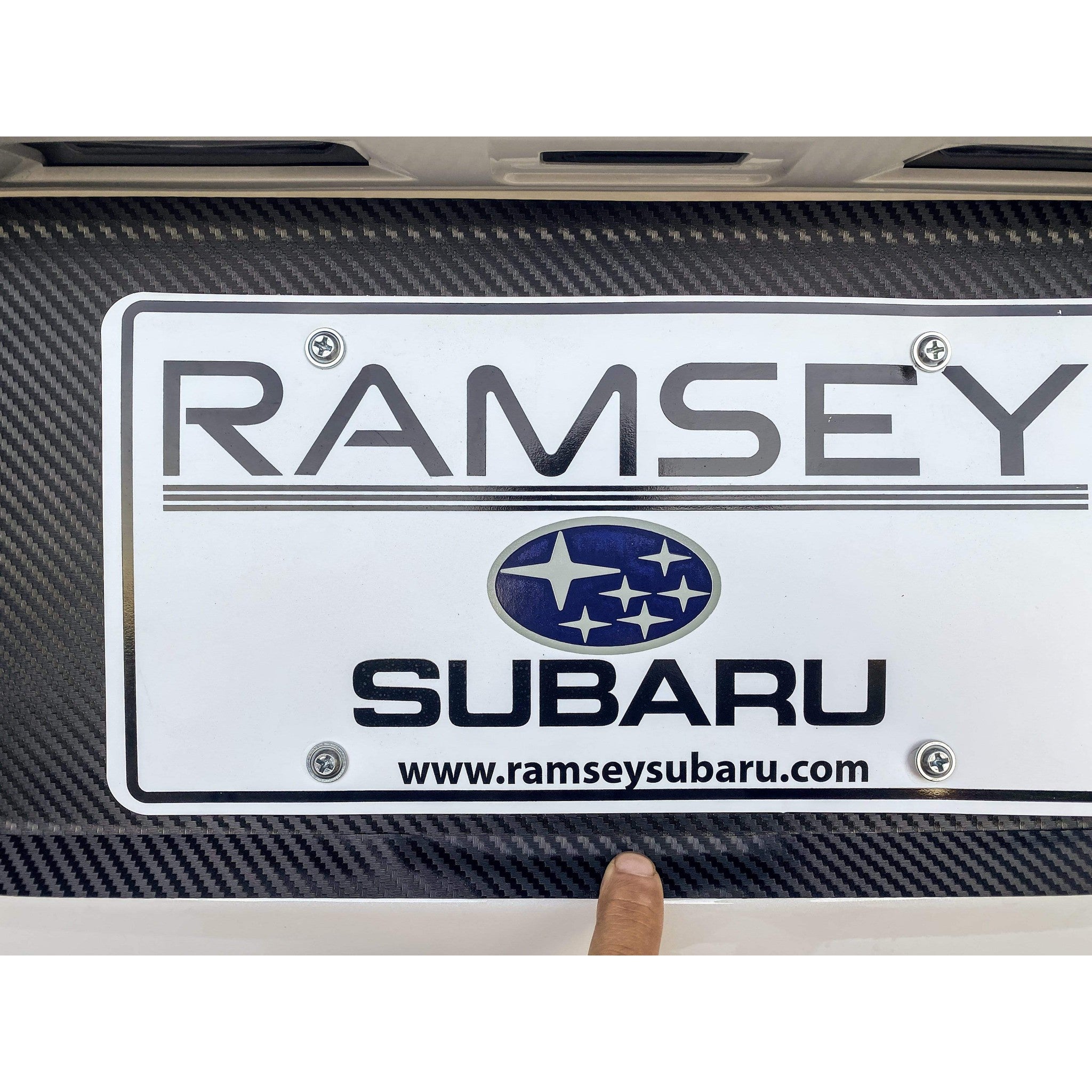 Sticker Fab 3D Carbon License Plate Panel Overlays - 2015-2021 Subaru WRX / STI