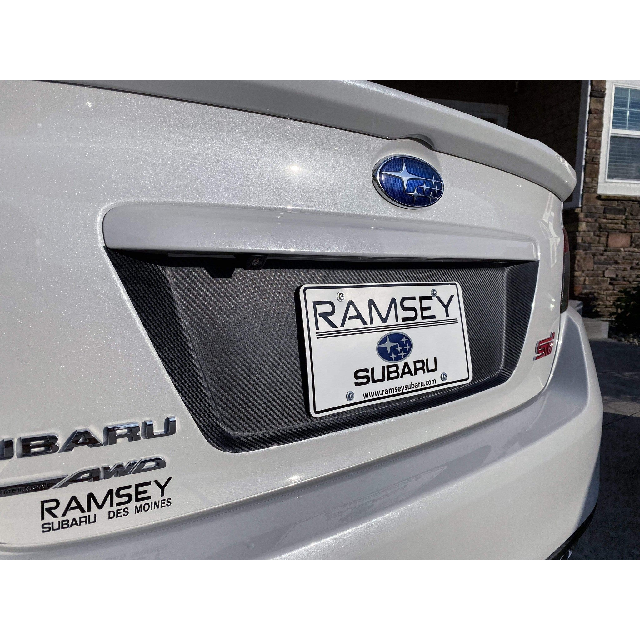 Sticker Fab 3D Carbon License Plate Panel Overlays - 2015-2021 Subaru WRX / STI