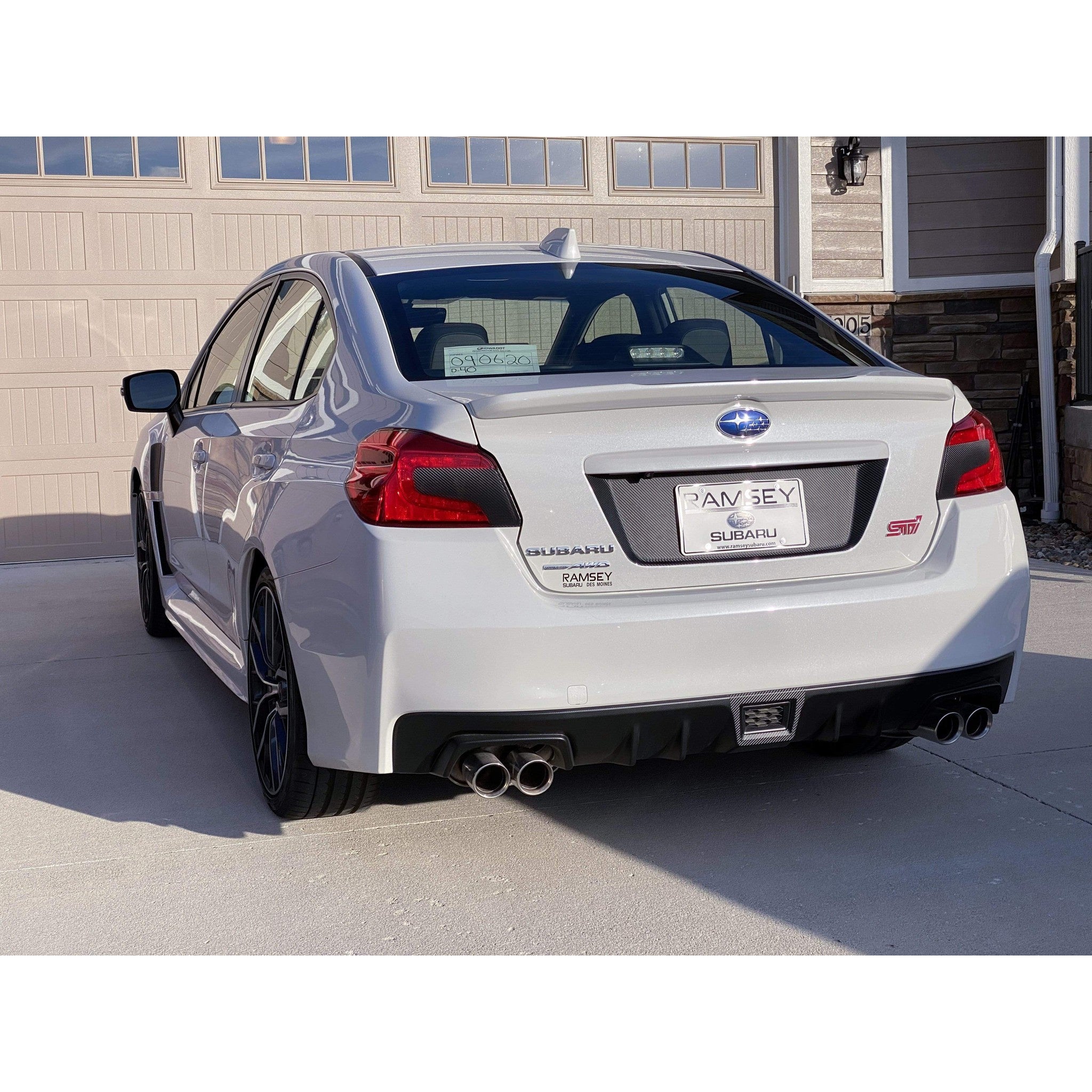 Sticker Fab 3D Carbon License Plate Panel Overlays - 2015-2021 Subaru WRX / STI