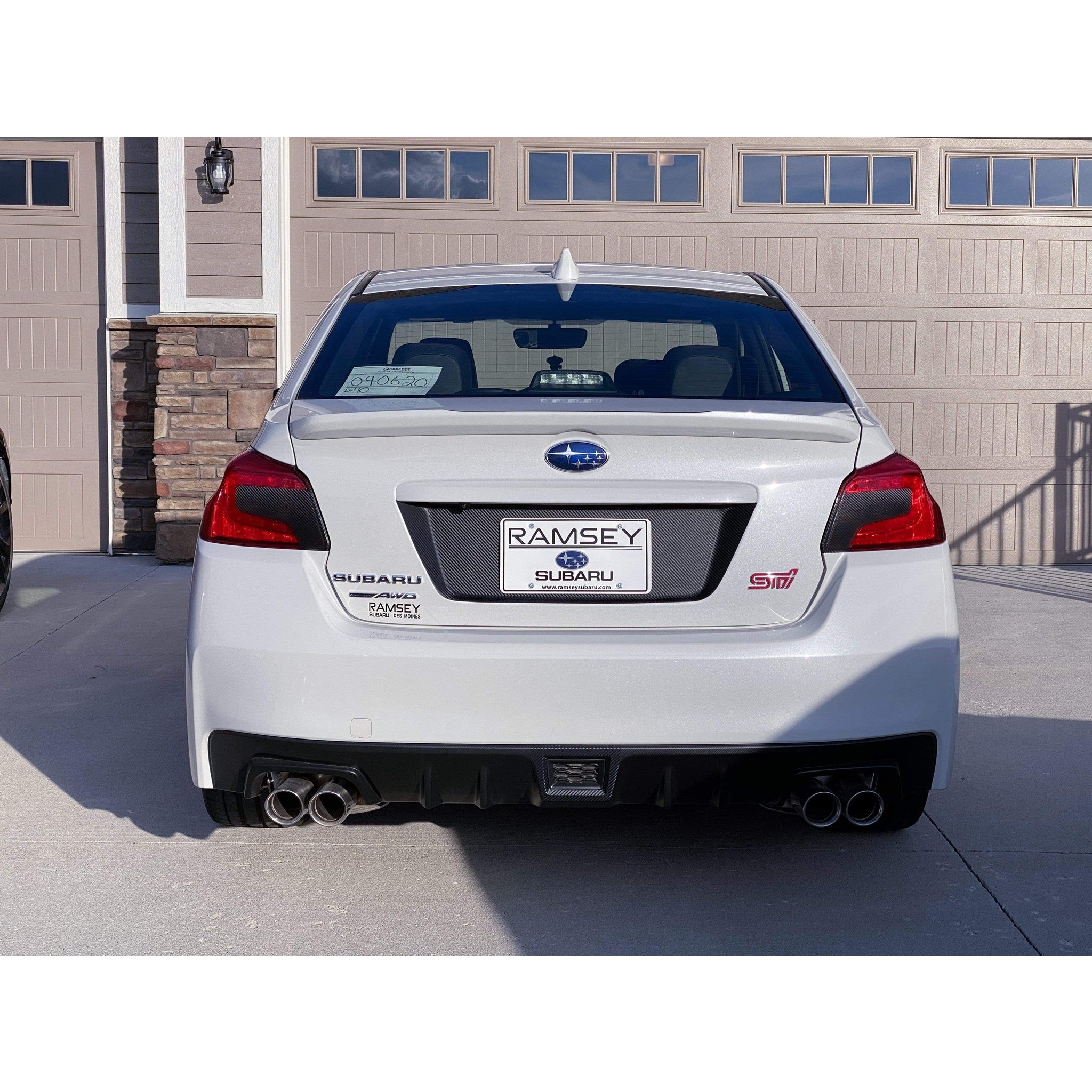 Sticker Fab 3D Carbon License Plate Panel Overlays - 2015-2021 Subaru WRX / STI