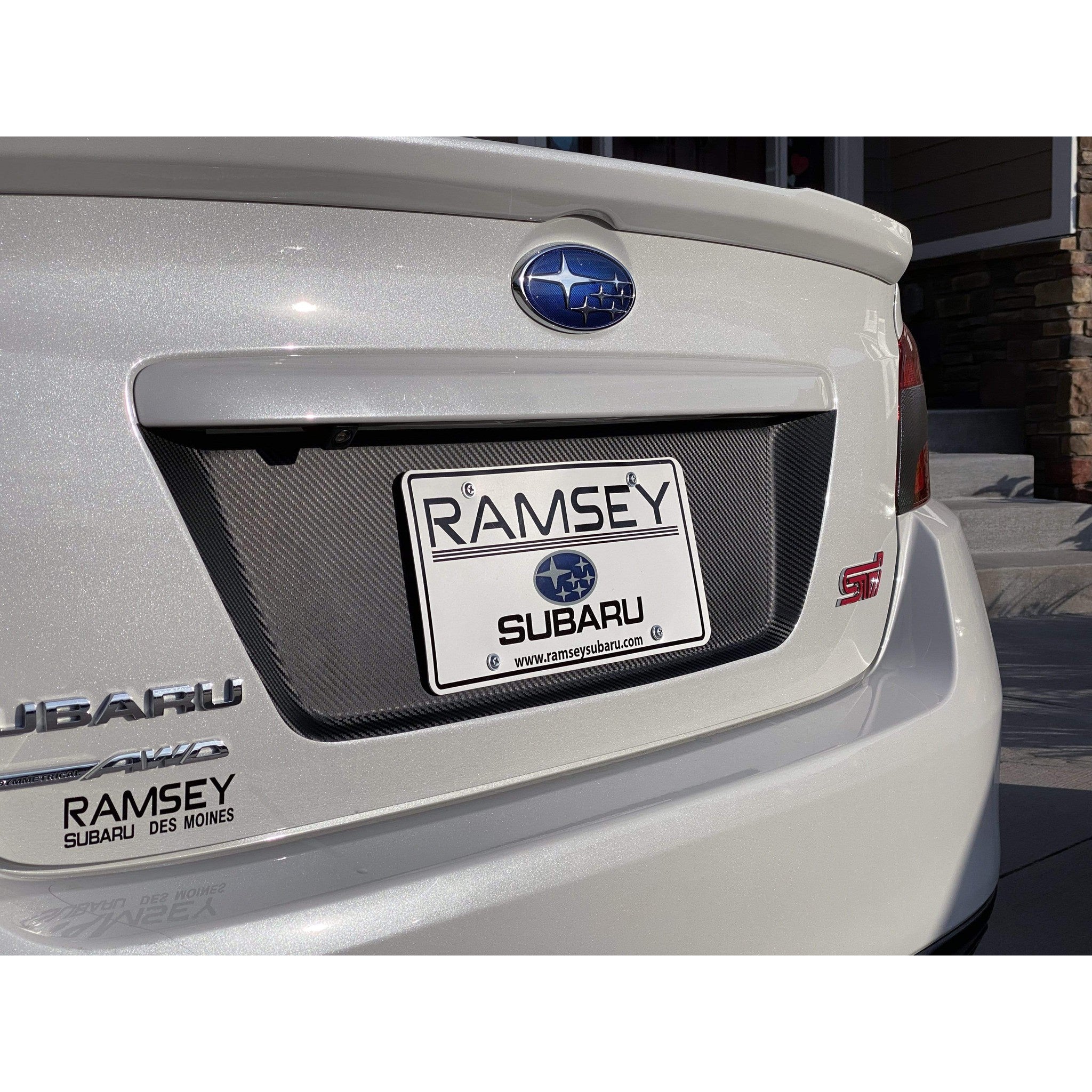 Sticker Fab 3D Carbon License Plate Panel Overlays - 2015-2021 Subaru WRX / STI