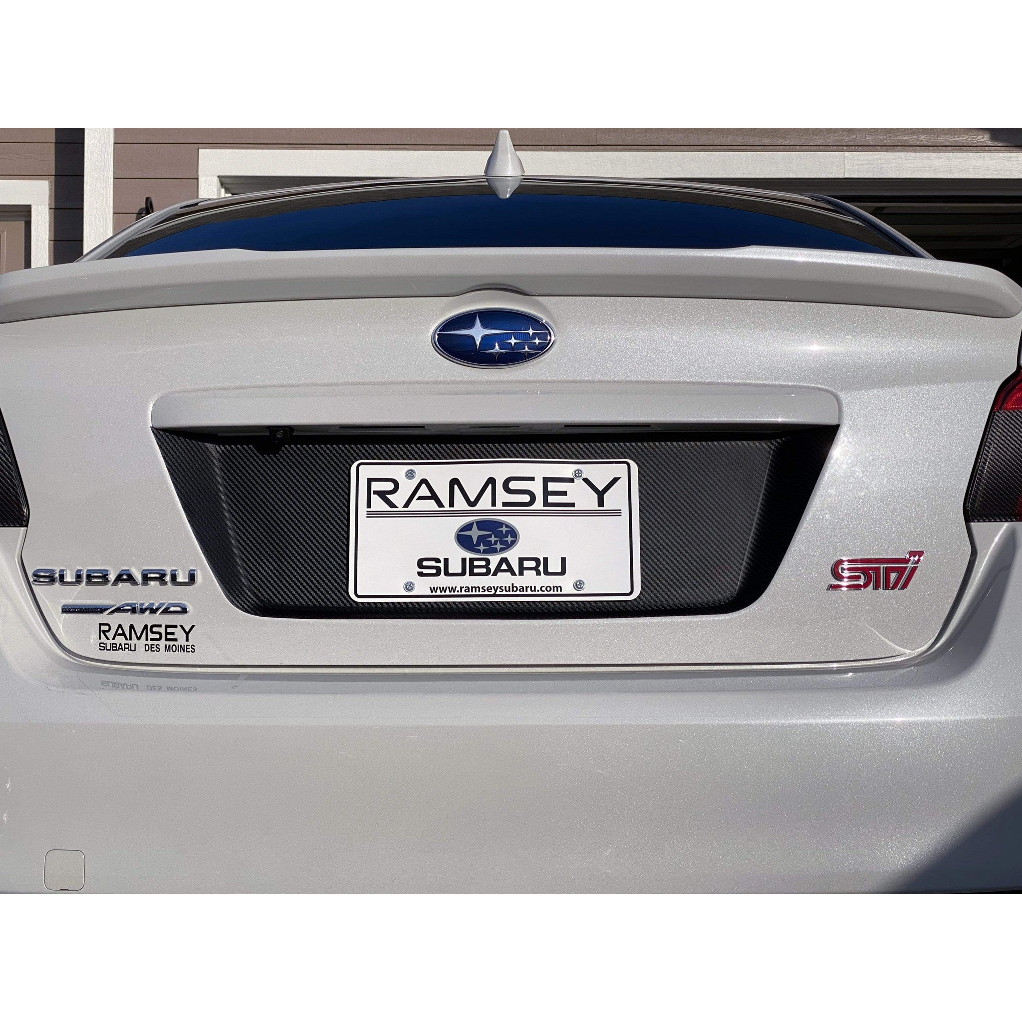 Sticker Fab 3D Carbon License Plate Panel Overlays - 2015-2021 Subaru WRX / STI