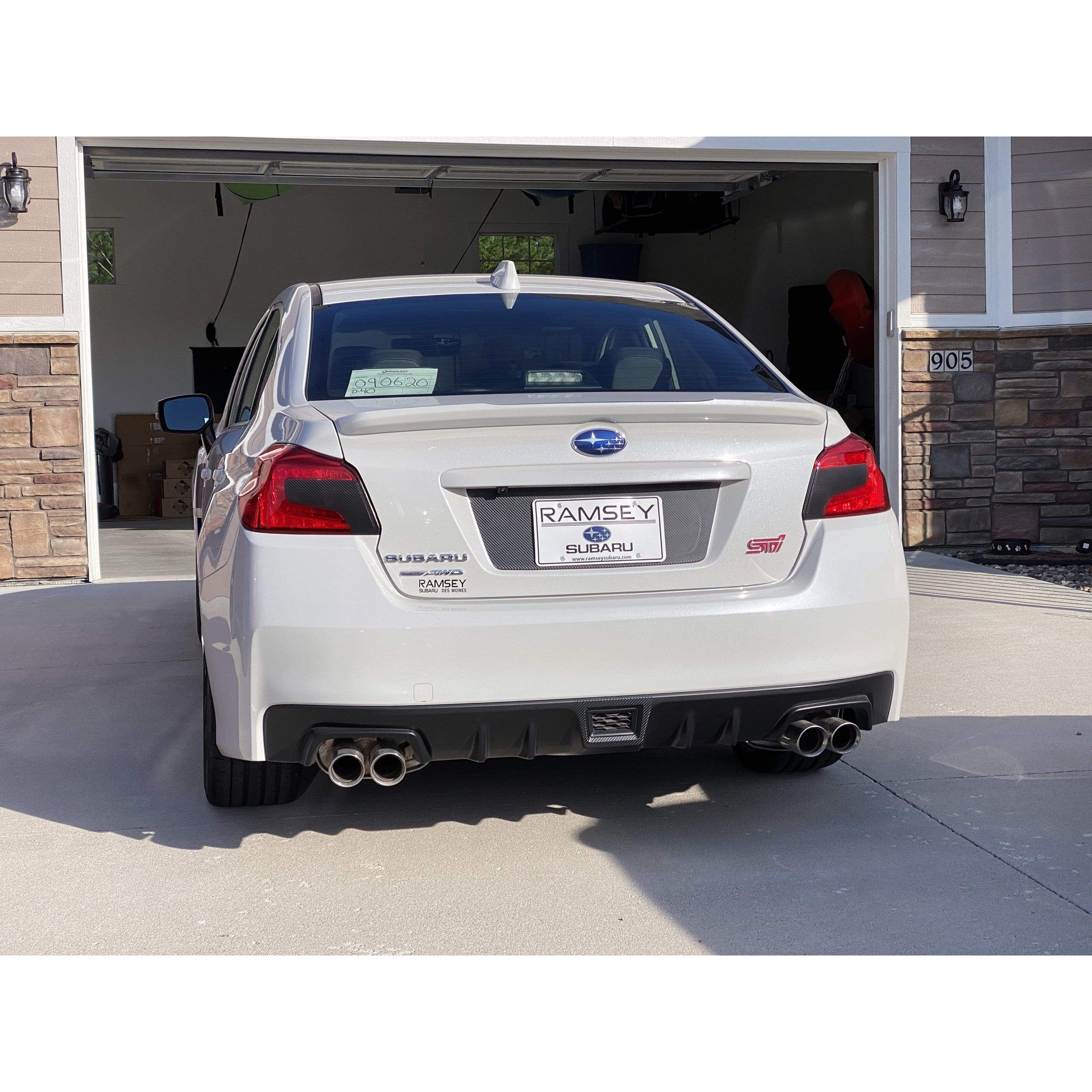 Sticker Fab 3D Carbon License Plate Panel Overlays - 2015-2021 Subaru WRX / STI