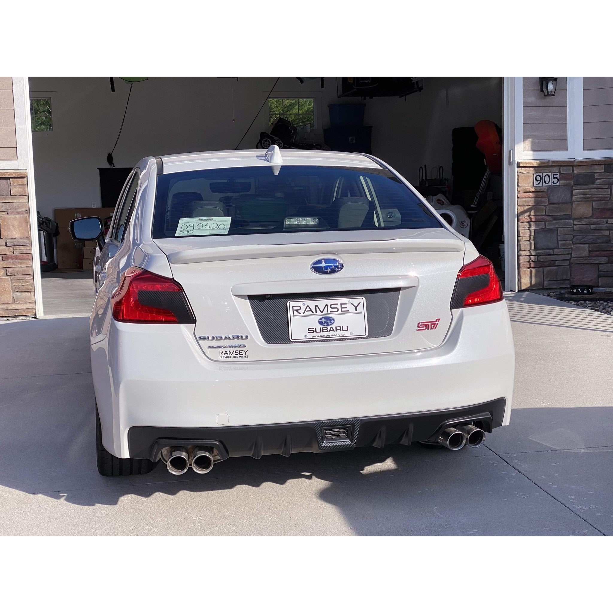 Sticker Fab 3D Carbon License Plate Panel Overlays - 2015-2021 Subaru WRX / STI