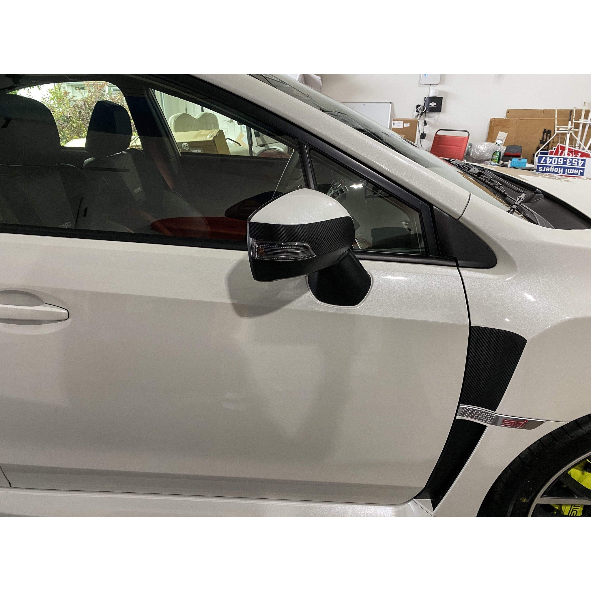 Sticker Fab 3D Carbon Turn Signal Mirror Cover Protector Subaru WRX / STI 2015-2021