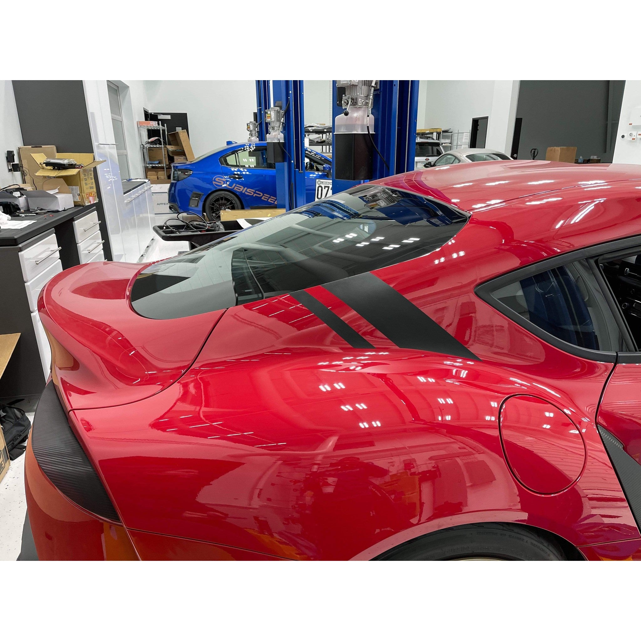 Sticker Fab A91 Style Supra Rear Decklid Stripes - 2020+ Supra