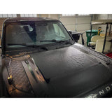 Sticker Fab Defender 110 Hood / Bonnet Decal Overlay (Matte Black) - 2020+ Land Rover Defender 109
