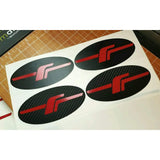 Sticker Fab JDM "F" Logo 3D Carbon Fiber Emblem Overlays Subaru Forester 2014-2016