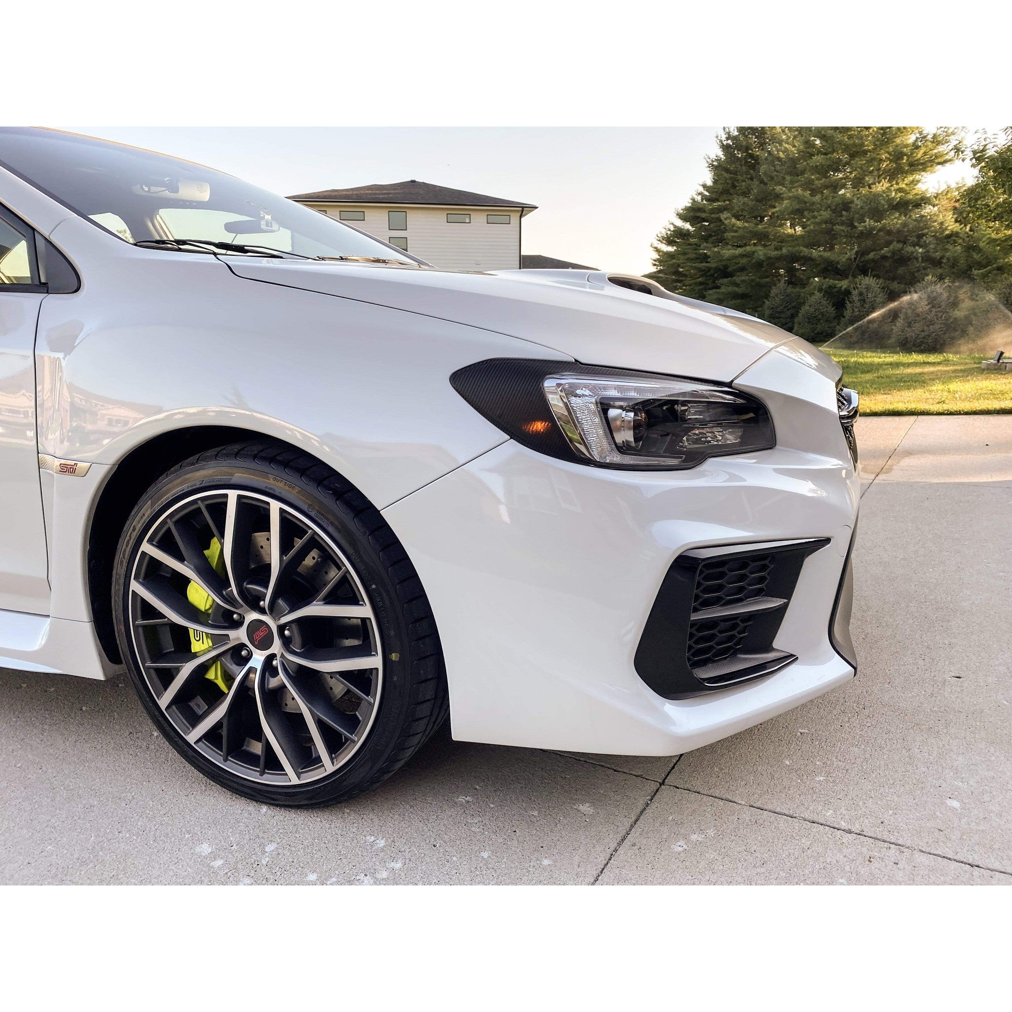 Sticker Fab Special Edition Dark Smoke Carbon Fiber Headlight Overlays Subaru WRX / STI 2015-2021