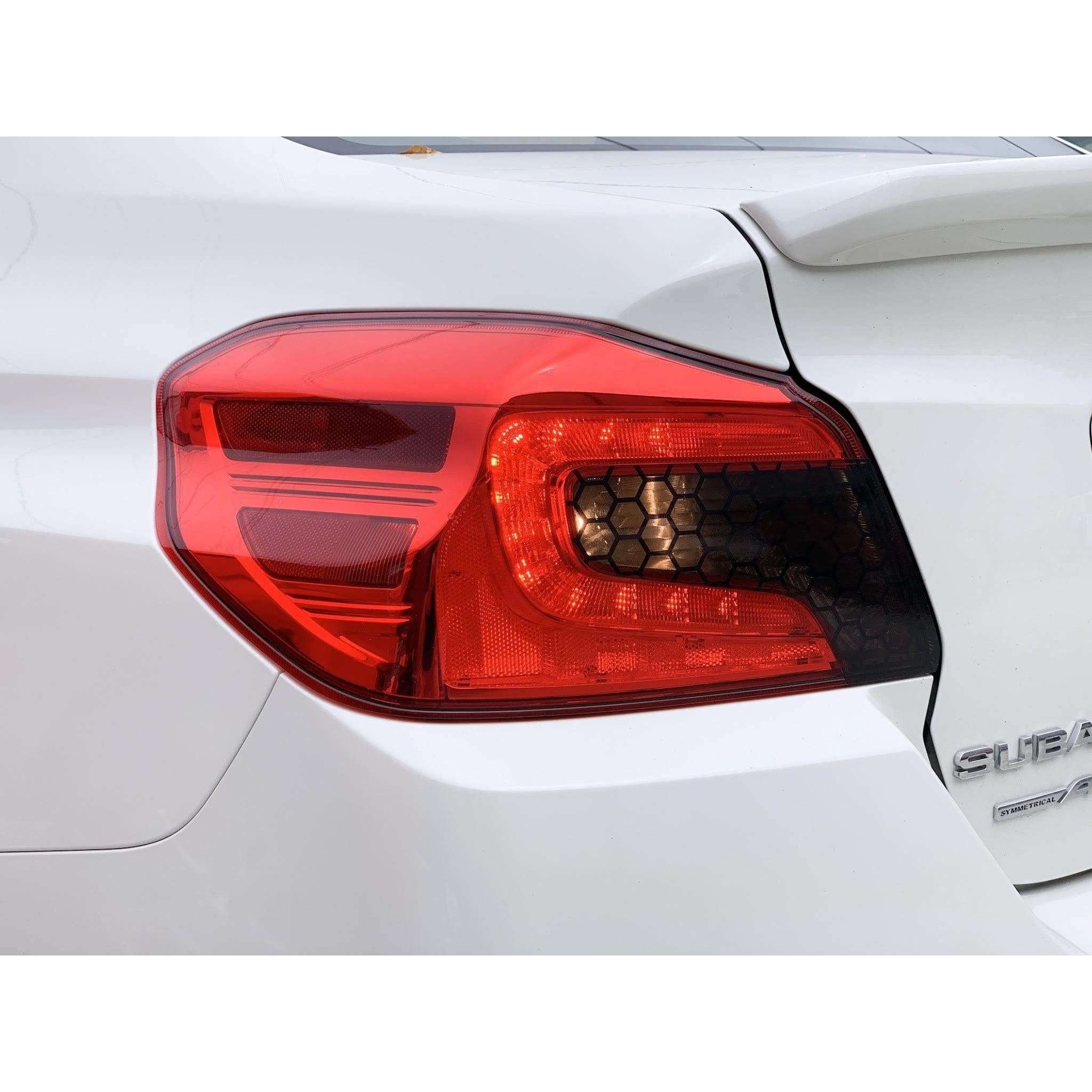 Sticker Fab Special Edition Dark Smoke Honeycomb Tail Light Overlays Subaru WRX / STI 2015-2021