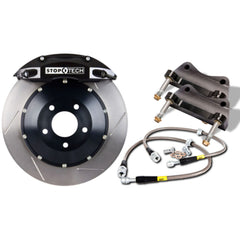 StopTech Big Brake Kit Front 332mm Slotted Rotor Black Calipers Subaru Legacy GT 05-09 | 83.839.4600.51
