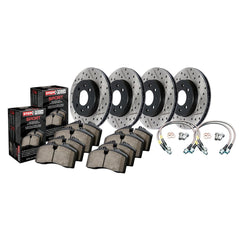 StopTech Sport Axle Pack Drilled/Slotted Front / Rear Brake Kit Subaru Impreza RS 1998-2001 | 978.47004