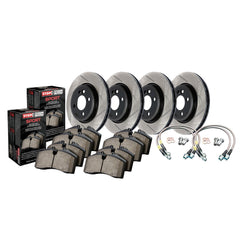 StopTech Sport Axle Pack Slotted Brake Kit Front and Rear Infiniti G37 2009-2013 | 977.42009