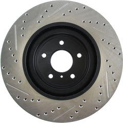 StopTech Sport Drilled + Slotted Brake Rotor Front Left Nissan 370z 2009-2020 / Infiniti G37 2008-2013 | 127.42100L