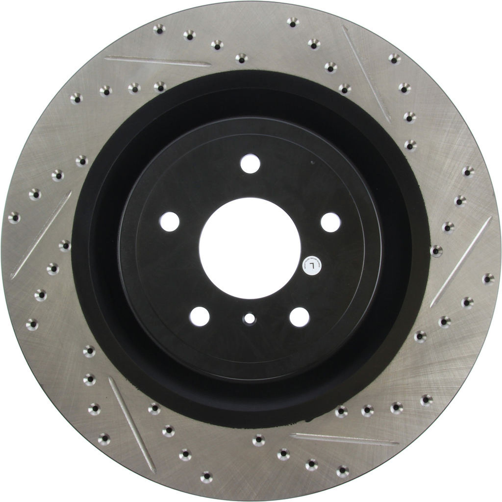 StopTech Sport Drilled + Slotted Brake Rotor Front Left Nissan 370z 2009-2020 / Infiniti G37 2008-2013 | 127.42100L
