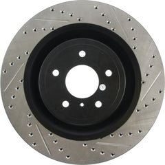 StopTech Sport Drilled + Slotted Brake Rotor Front Left Nissan 370z 2009-2020 / Infiniti G37 2008-2013 | 127.42100L