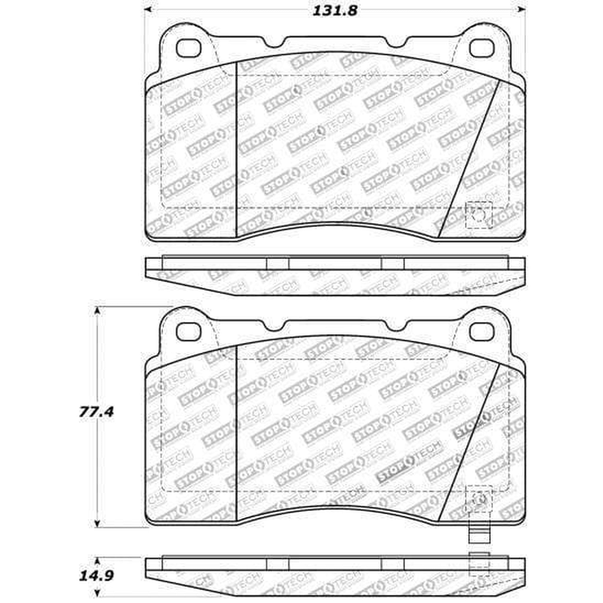 StopTech Sport Front Brake Pads Subaru STI 04-17 / Mitsubishi EVO 8 , 9, 10 | 309.10010