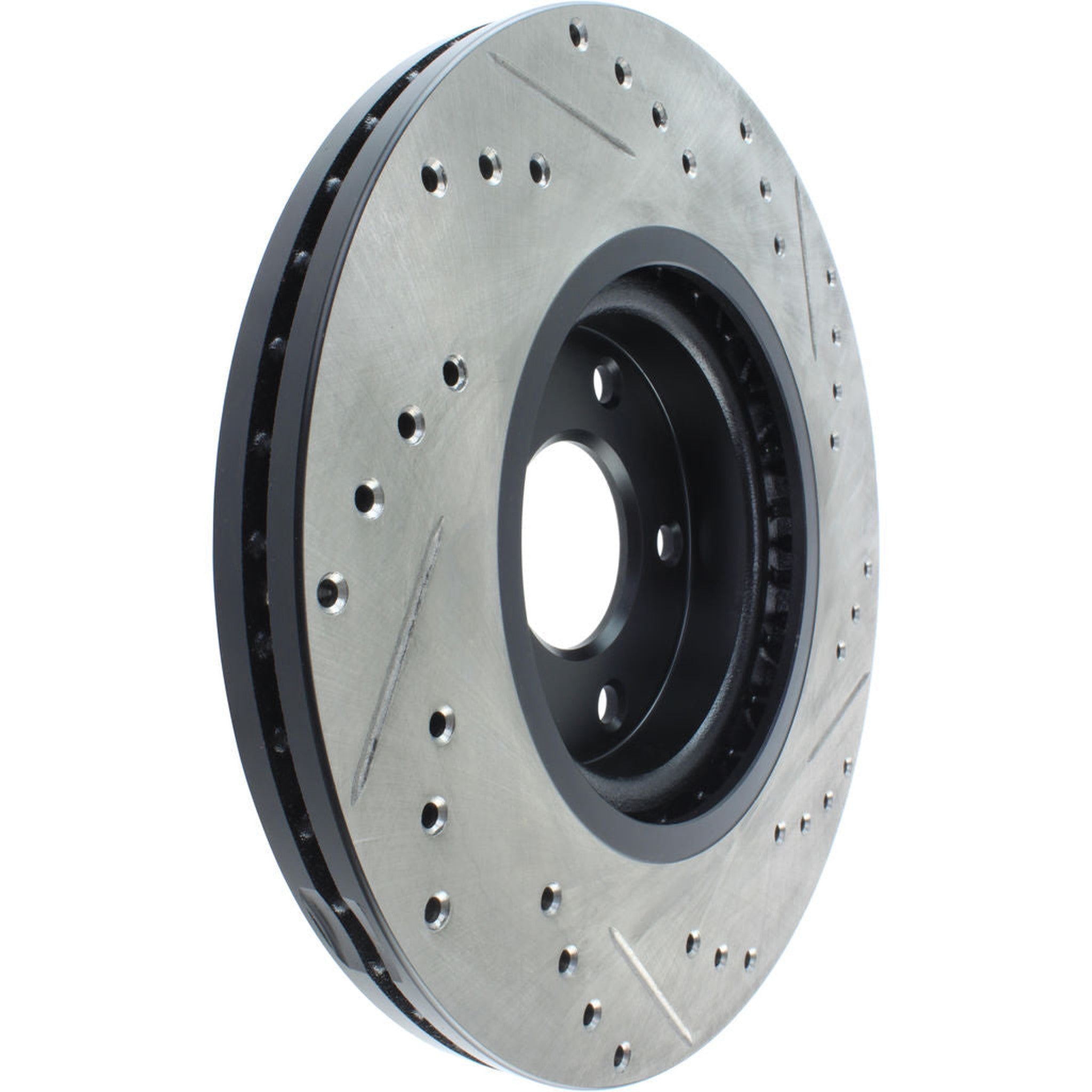 StopTech Sport Slotted + Drilled Brake Rotor Front Left 350Z / 370z / G35 / G37 2005-2020 | 127.42080L