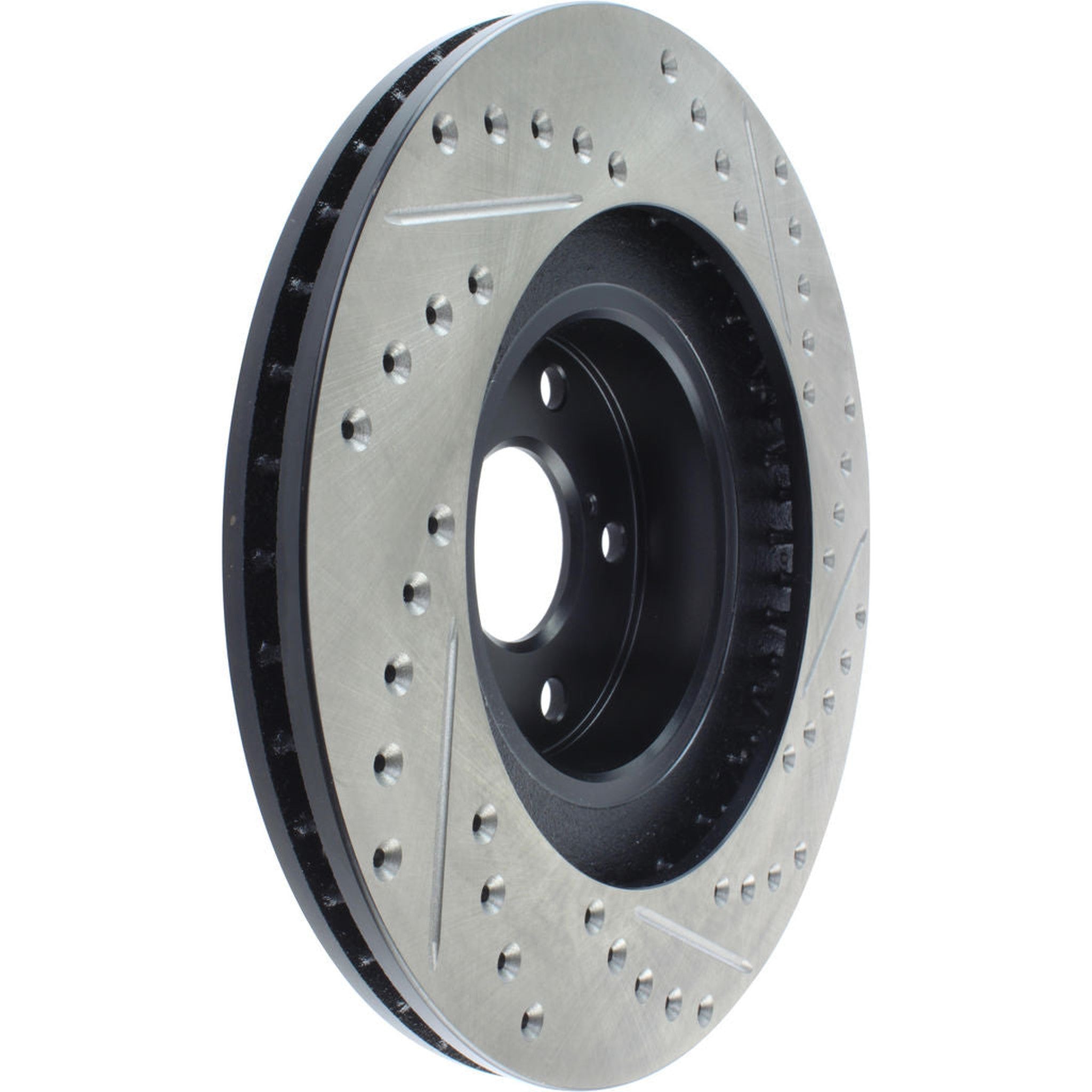 StopTech Sport Slotted & Drilled Brake Rotor Front Left Subaru WRX 2002-2008 | 127.47018L