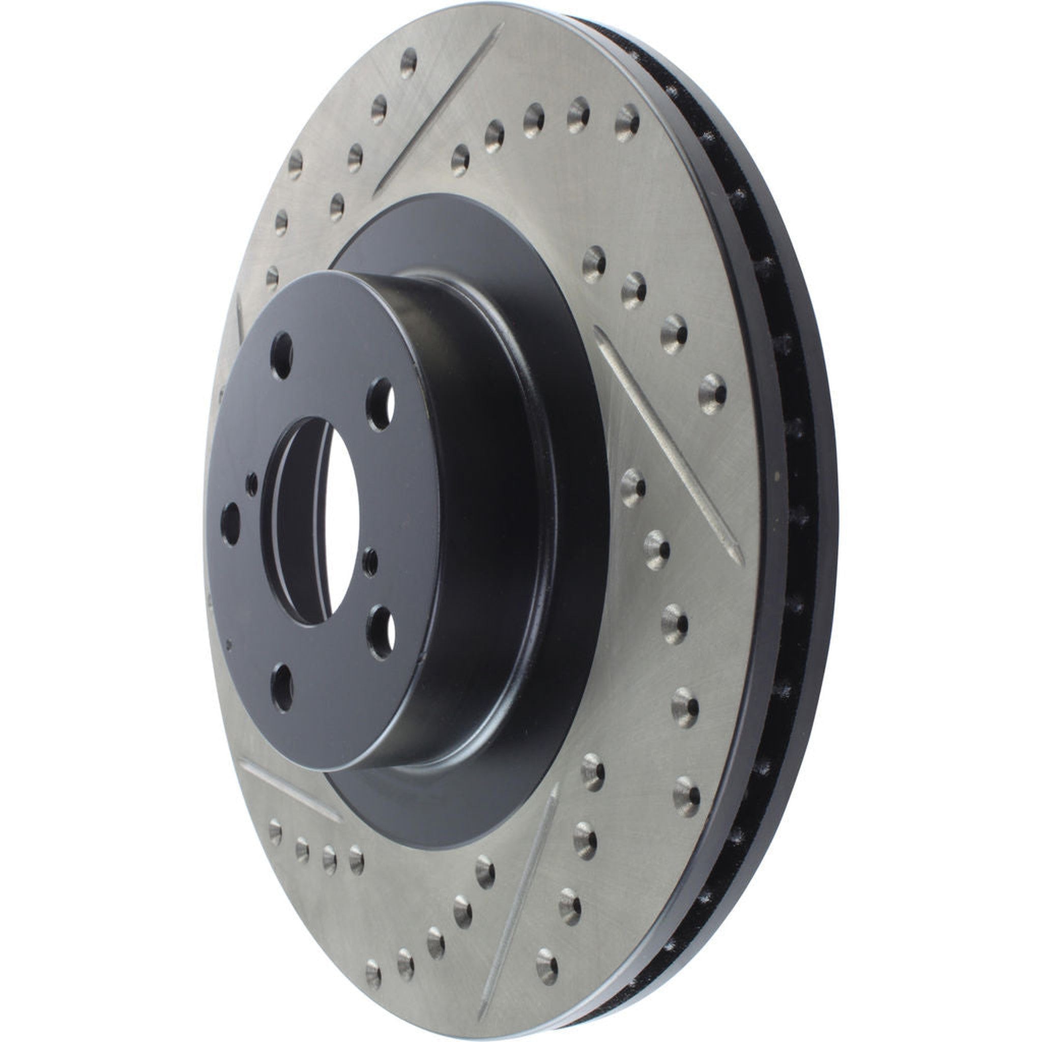StopTech Sport Slotted & Drilled Brake Rotor Front Left Subaru WRX 2002-2008 | 127.47018L