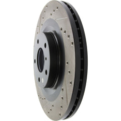 StopTech Sport Slotted + Drilled Brake Rotor Front Right 350Z / 370z / G35 / G37 2005-2020 | 127.42080R
