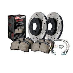 StopTech Stage 2 Drilled Sport Brake Kit Front Subaru WRX 2002-2005 | 979.47002F