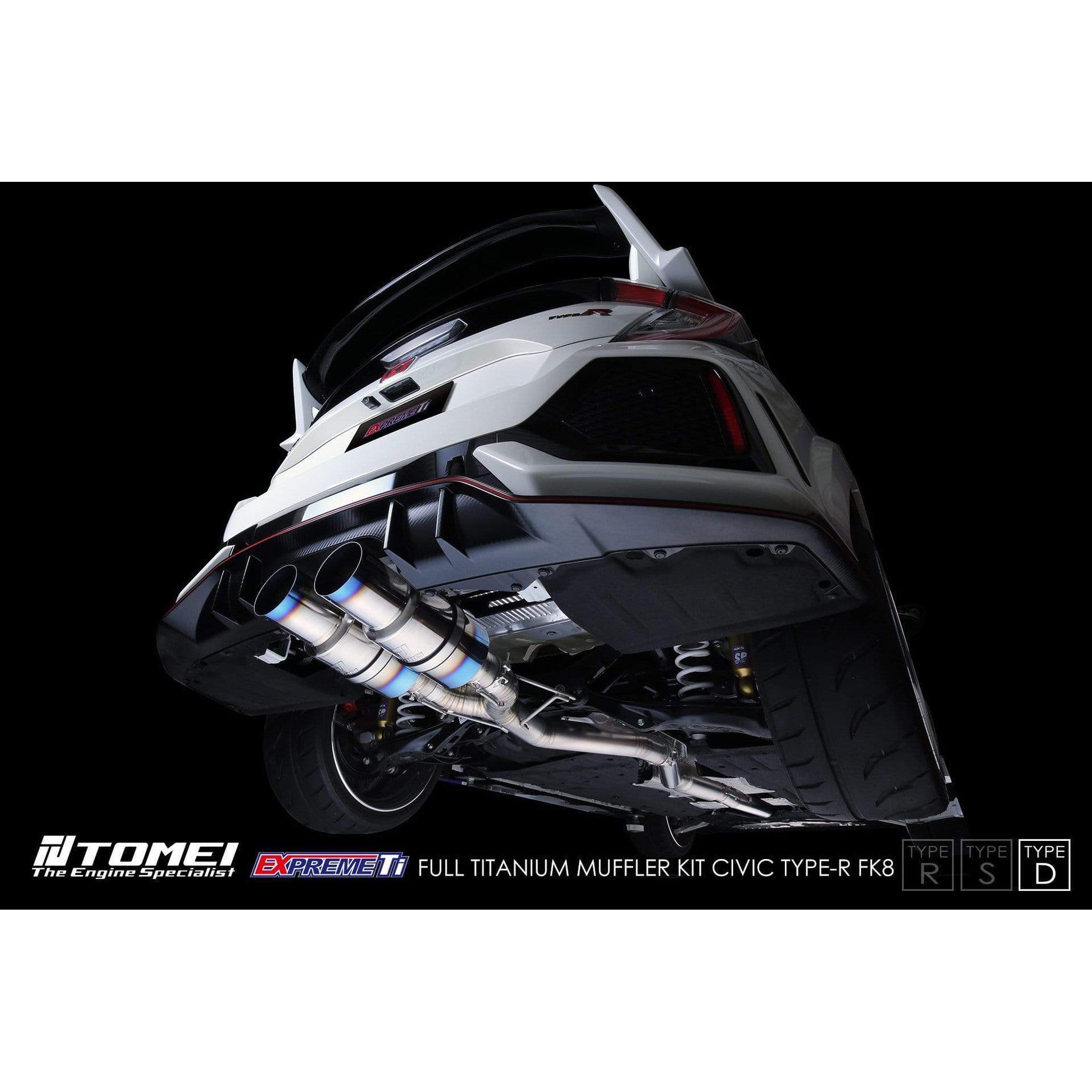 Tomei Titanium Cat Back Exhaust "Type-D" Honda Civic Type-R 2017-2020 | TB6090-HN06C