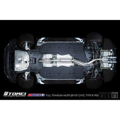 Tomei Titanium Cat Back Exhaust "Type-D" Honda Civic Type-R 2017-2020 | TB6090-HN06C