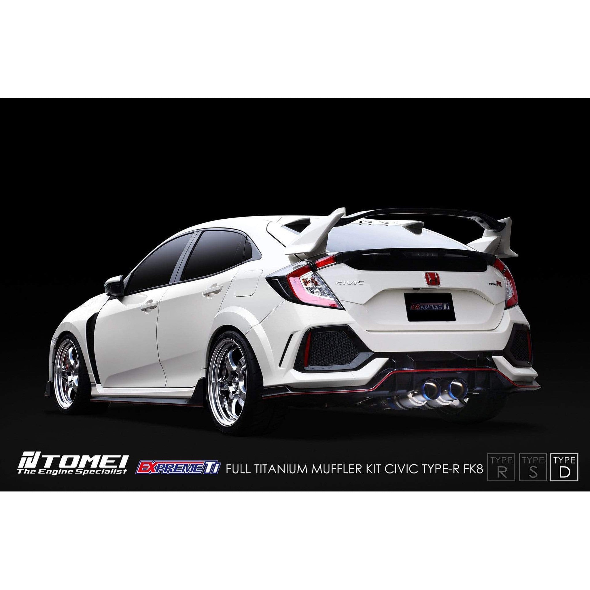 Tomei Titanium Cat Back Exhaust "Type-D" Honda Civic Type-R 2017-2020 | TB6090-HN06C