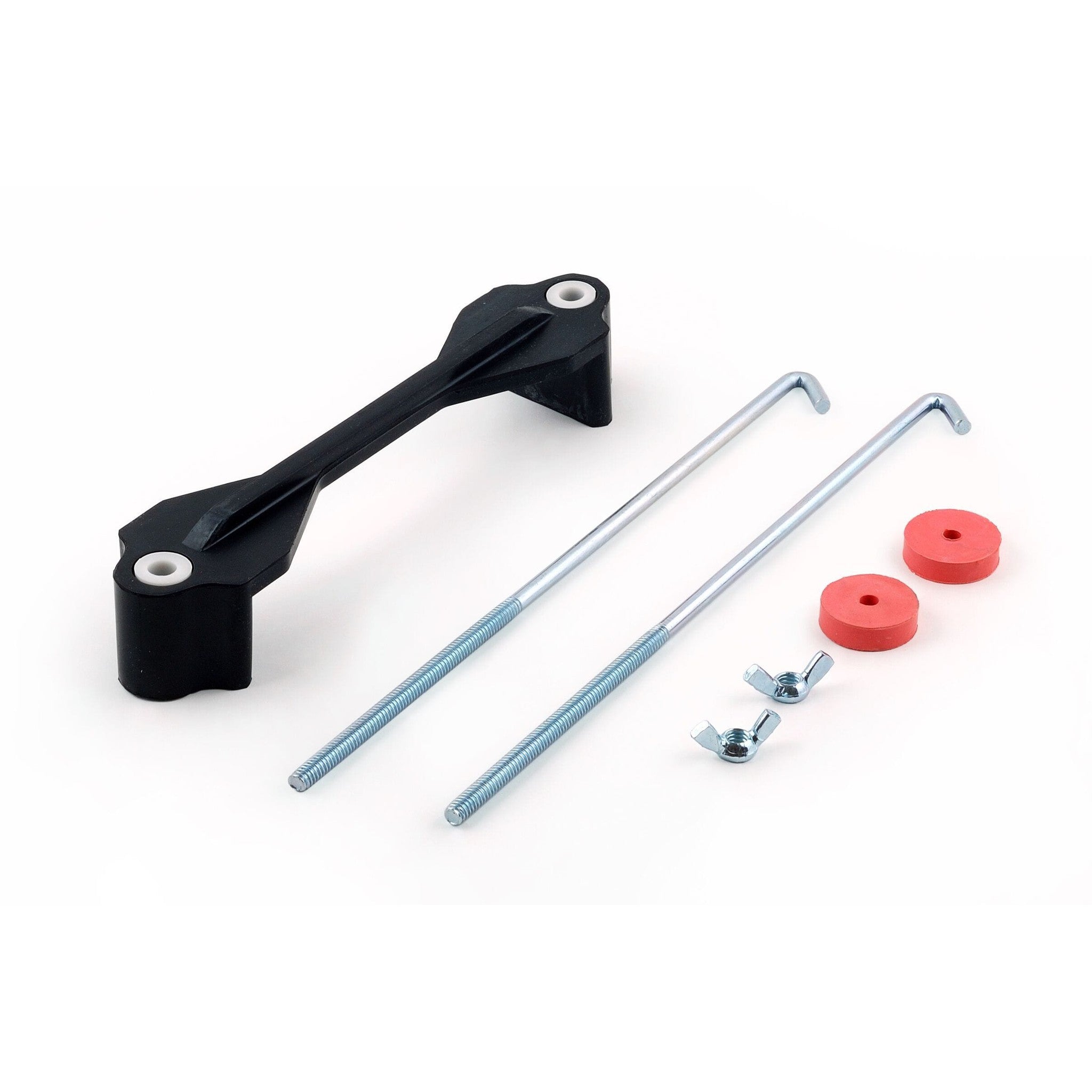 Tomioka Rubber Battery Tie Down Kit w/ 10in J Hooks & Bolts (6 7/8")