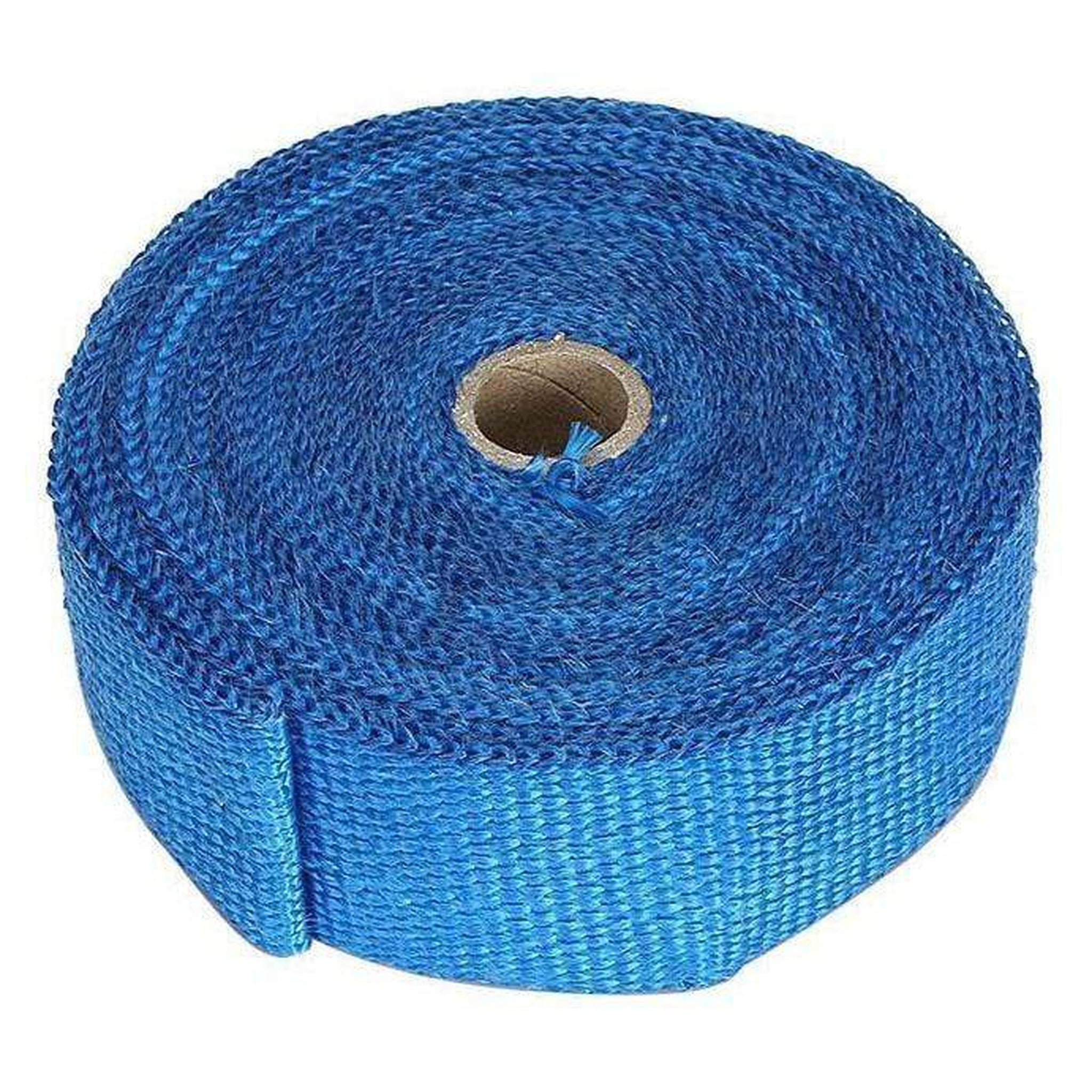 Torque Solution 50in x 2in Fiberglass Exhaust Wrap Blue | TS-EW-2X50BU