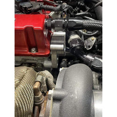 Torque Solution Billet Cam Sensor Housing (Black): Mitsubishi Evolution 4/5/6/7/8 | TS-EV-604BK