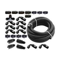 Torque Solution Braided Fuel Line Kit for -6 Aeromotive FPR & Flex Fuel Kit Subaru WRX 2002-2014 | TS-SU-6FLK-AM-FF