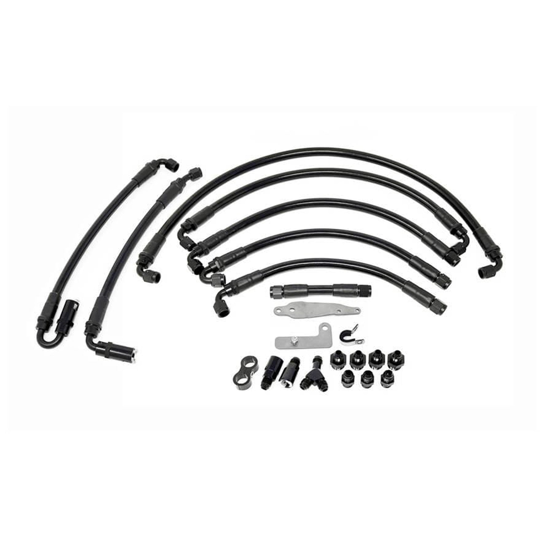 Torque Solution PTFE Fuel Line Kit w/ Flex Fuel: Subaru WRX STI 08-21 / WRX 08-14 | TS-SU-6FLK-AM-P-08-FF