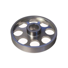 Torque Solution Silver Lightweight Crank Pulley Hyundai Genesis Coupe 3.8 2010-2015 | TS-GEN-005S