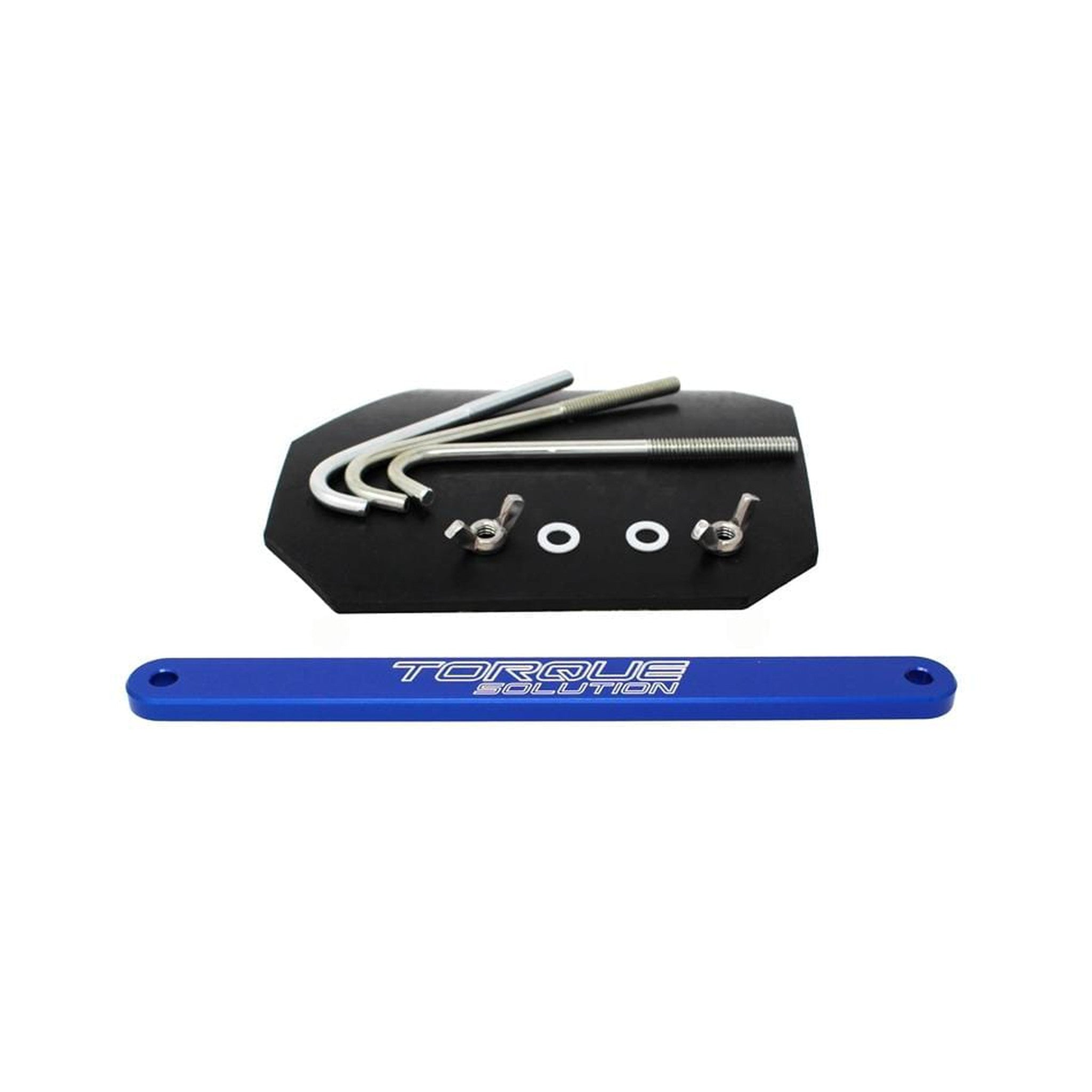 Torque Solution Small Battery Tie Down Blue Subaru WRX / STI 2002-2007 | TS-SU-613BU