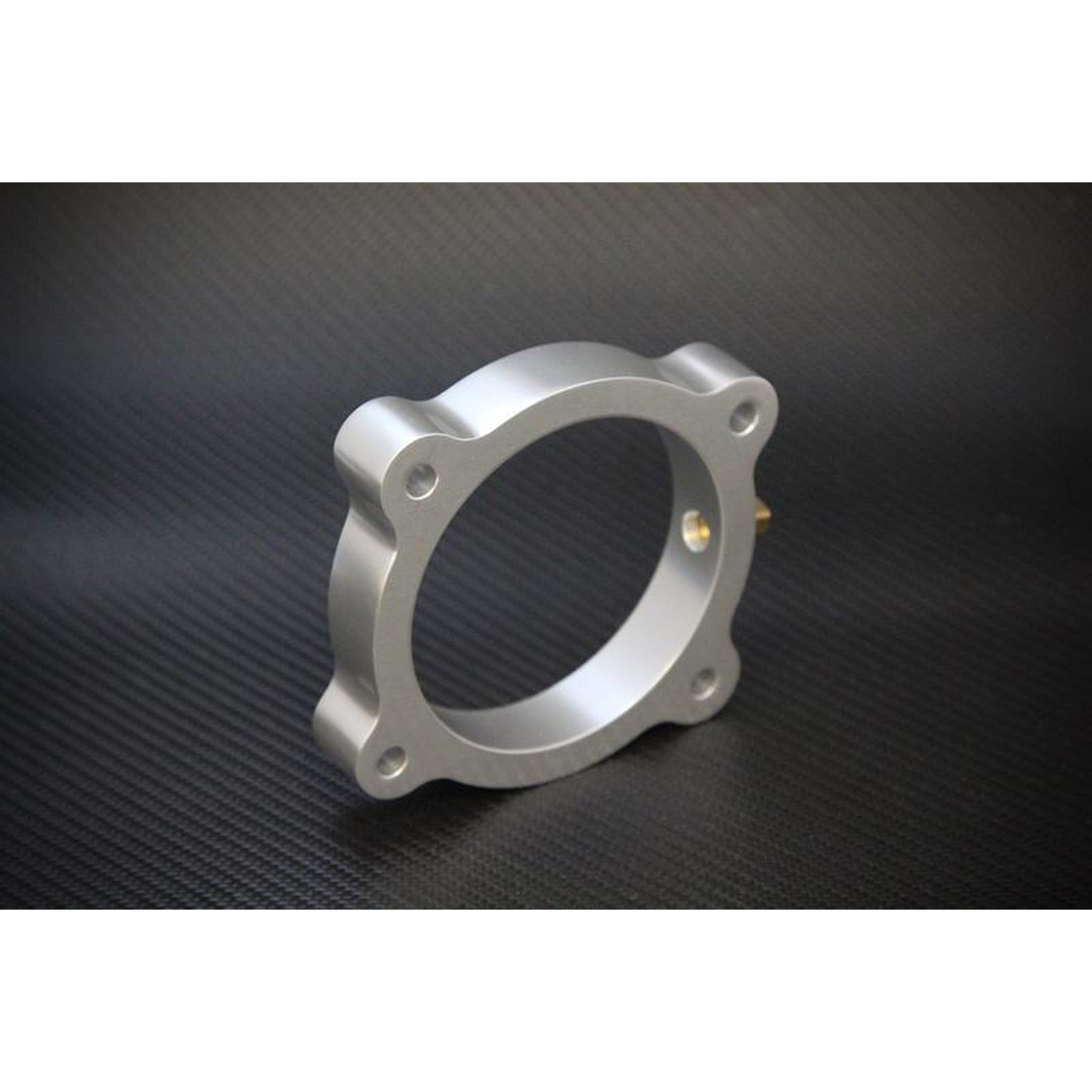 Torque Solution Throttle Body Spacer Silver Hyundai Genesis V6 3.8L 2013+ | TS-TBS-021