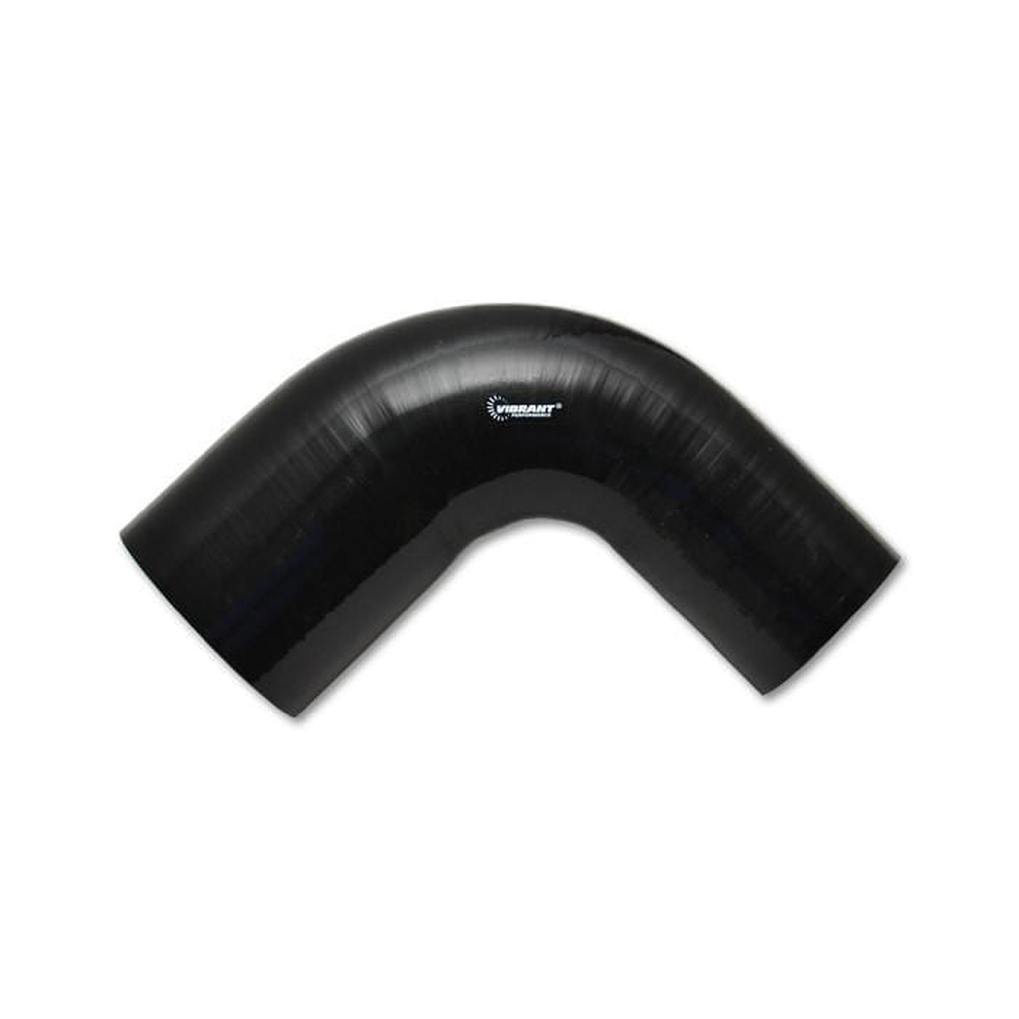 Vibrant 4 Ply Reinforced Silicone 90 degree Reducer Elbow Black 2.5" I.D. x 2.75" I.D. x 3.5" Leg Length | 2781