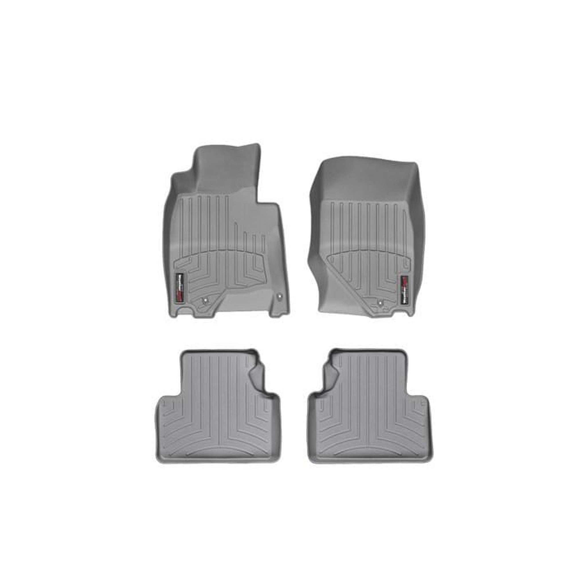 WeatherTech Front + Rear FloorLiner Grey Infiniti G37 2009-2013 w/ Dual Front Posts