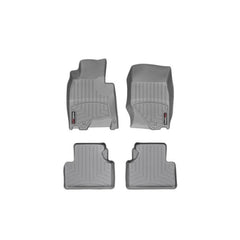 WeatherTech Front + Rear FloorLiner Grey Infiniti G37 2009-2013 w/ Dual Front Posts
