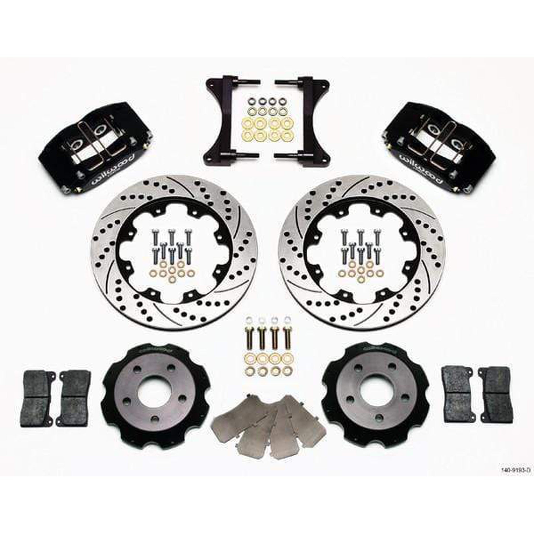 Wilwood Dynapro Radial Black Slotted & Drilled Front Brake Kit 2002 Subaru WRX / 2004 Subaru STI w/ 15-in Wheels