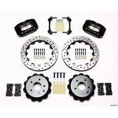 Wilwood Dynapro Radial Rear Black Slotted & Drilled Big Brake Brake Kit 2003-2007 Infiniti G35 / 2008-2012 G37 / 2003-2009 Nissan 350Z / 2009-2014 370z