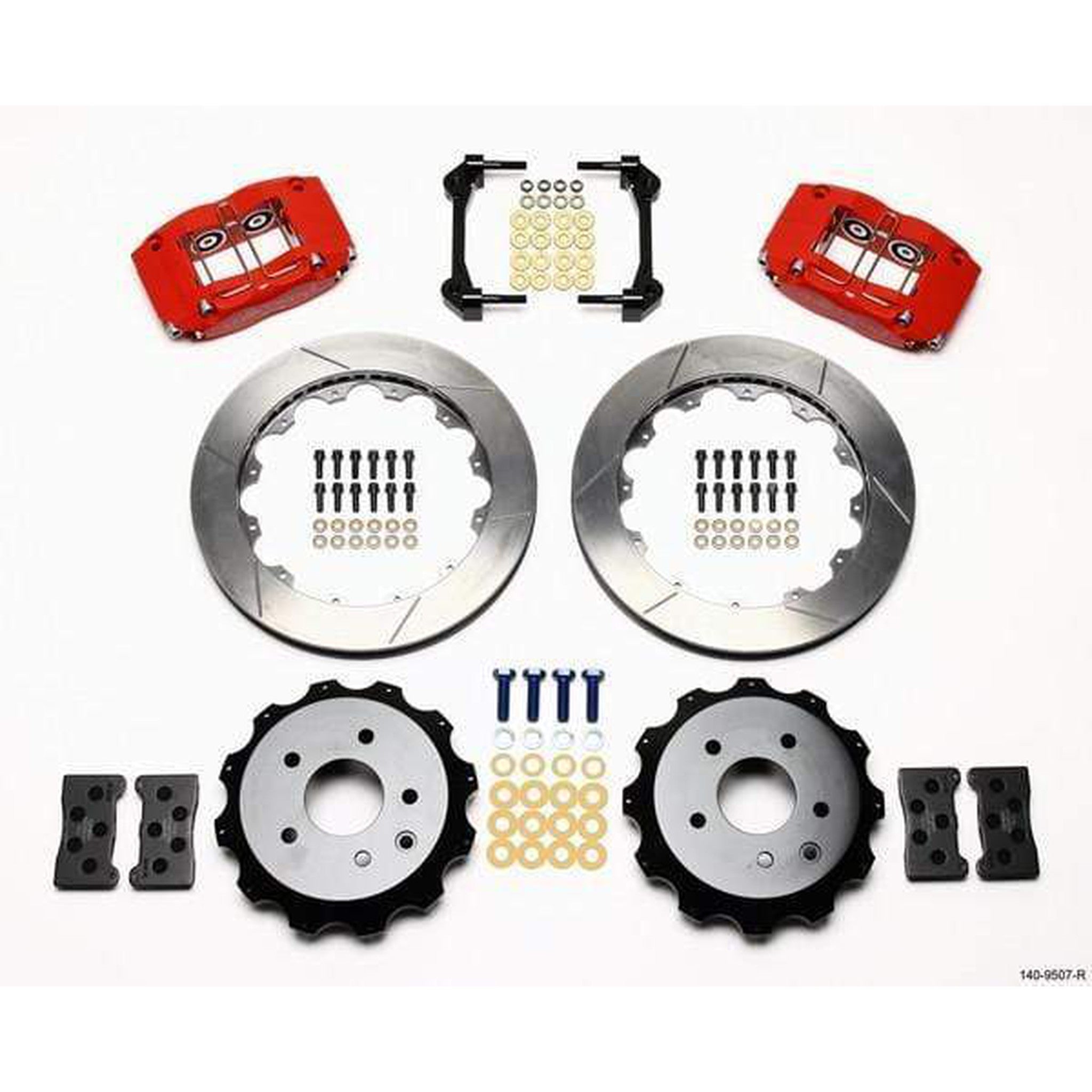 Wilwood Dynapro Radial Rear Red Slotted Big Brake Brake Kit 2003-2007 Infiniti G35 / 2008-2012 G37 / 2003-2009 Nissan 350Z / 2009-2014 370z