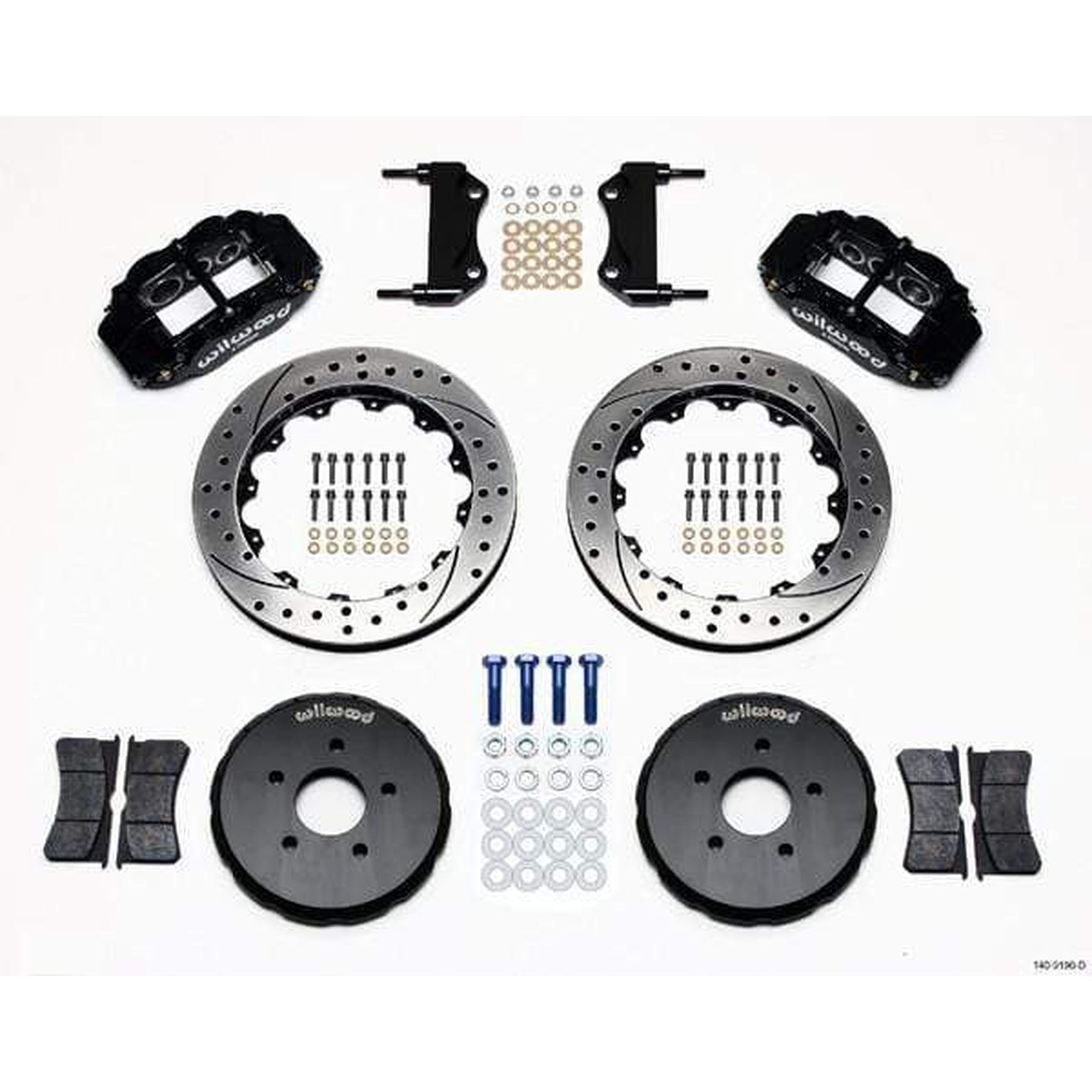 Wilwood FNSL6R Front Black Slotted & Drilled Big Brake Brake Kit 2003-2007 Infiniti G35 / 2003-2009 Nissan 350Z w/ 17-in Wheels
