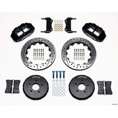 Wilwood FNSL6R Front Black Slotted & Drilled Big Brake Brake Kit 2003-2007 Infiniti G35 / 2003-2009 Nissan 350Z w/ 17-in Wheels