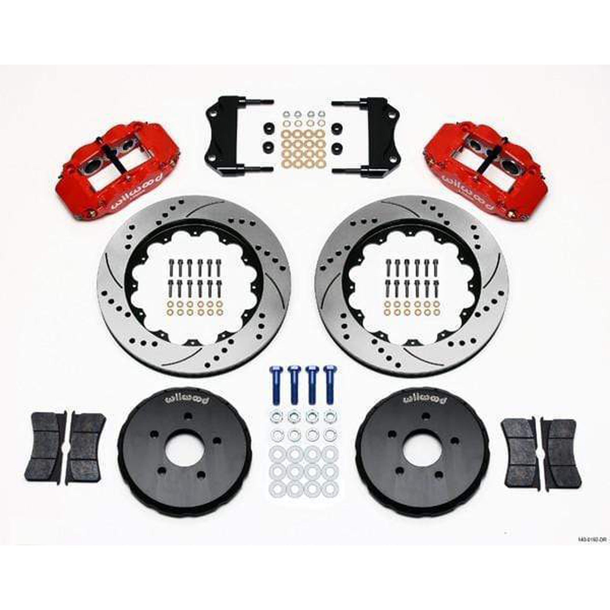 Wilwood FNSL6R Front Red Slotted & Drilled Big Brake Brake Kit 2003-2007 Infiniti G35 / 2003-2009 Nissan 350Z w/ 18-in Wheels